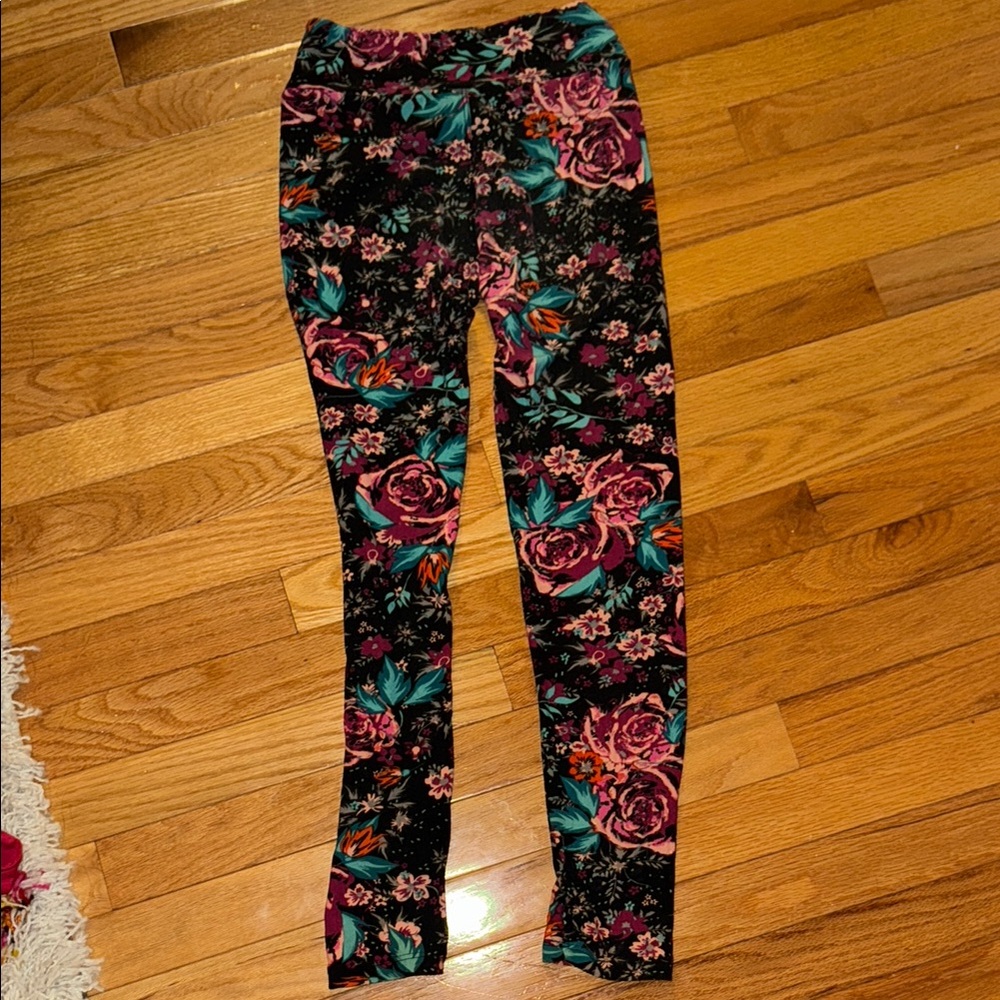 LulaRoe TWEEN Floral Kids Leggings